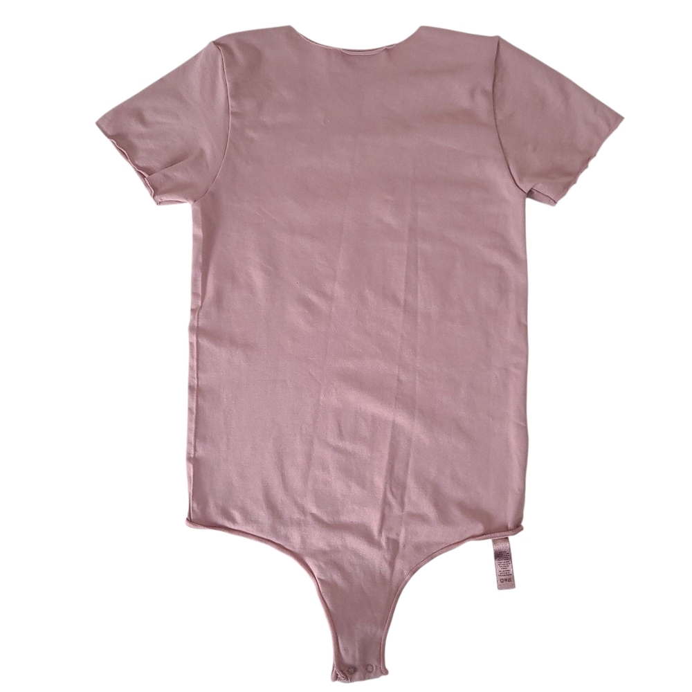 SKIMS Essential T-Shirt Bodysuit S M Raw Hem